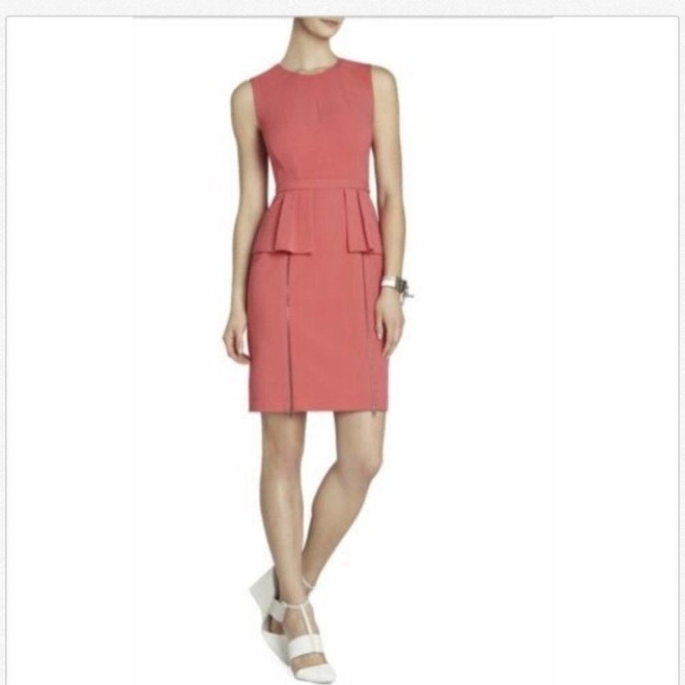 Ashleigh Sleeveless Zipper Peplum Dress